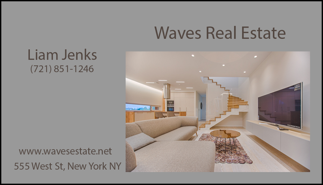 business card for real estate company